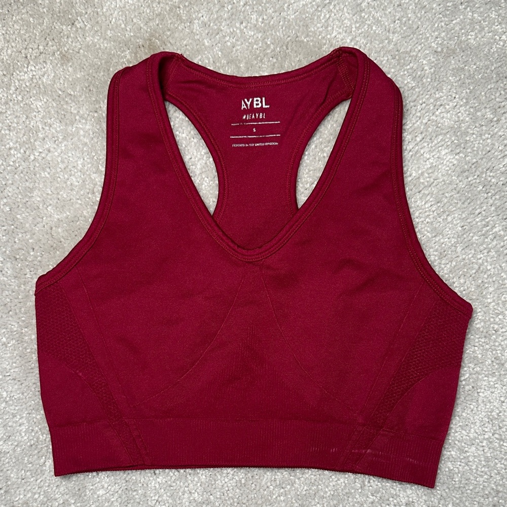 AYBL Rumba Red Sports Bra Halter Crop Top